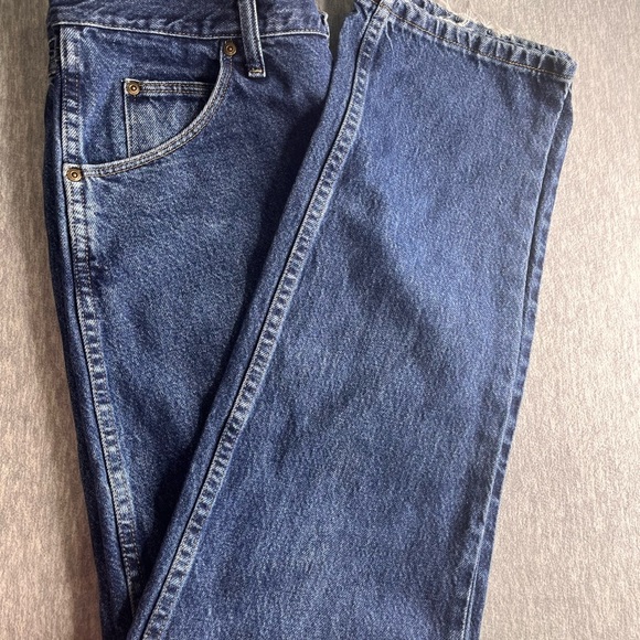 Wrangler Men's Deep Blue Straight Jeans - Picture 8 of 8